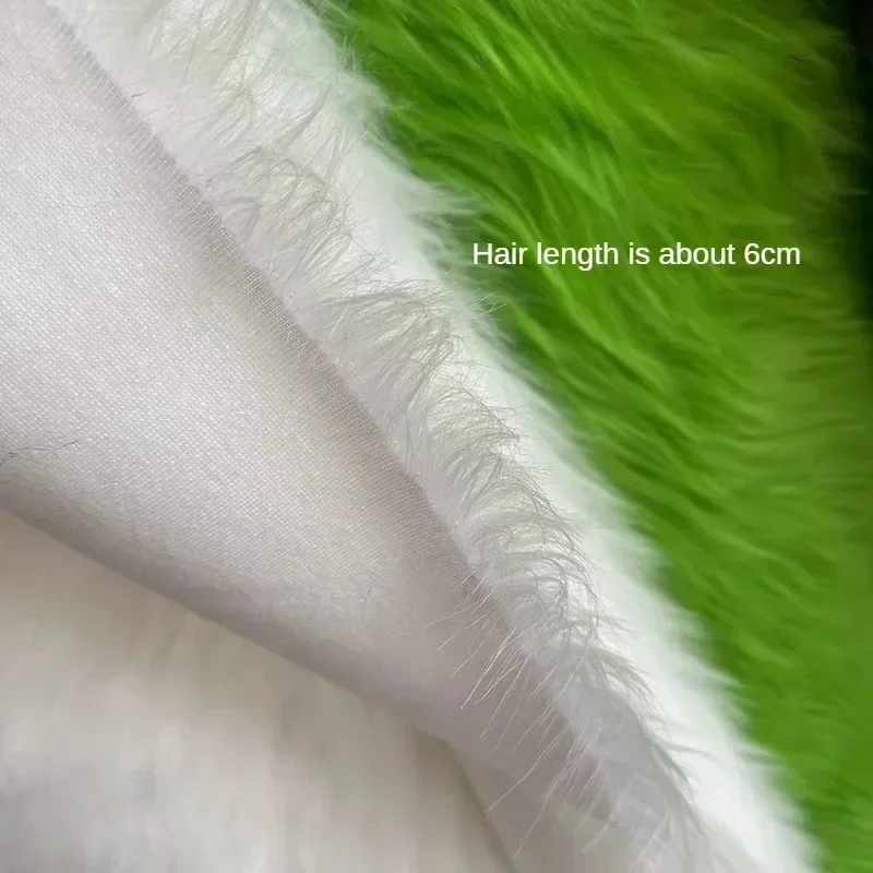 Soft Long Hair Plush Fabric Faux Fur By The Meters for Toy Upholstery Cosplay Diy Sewing Cloth Black Blue Purple Gray Beige Red
