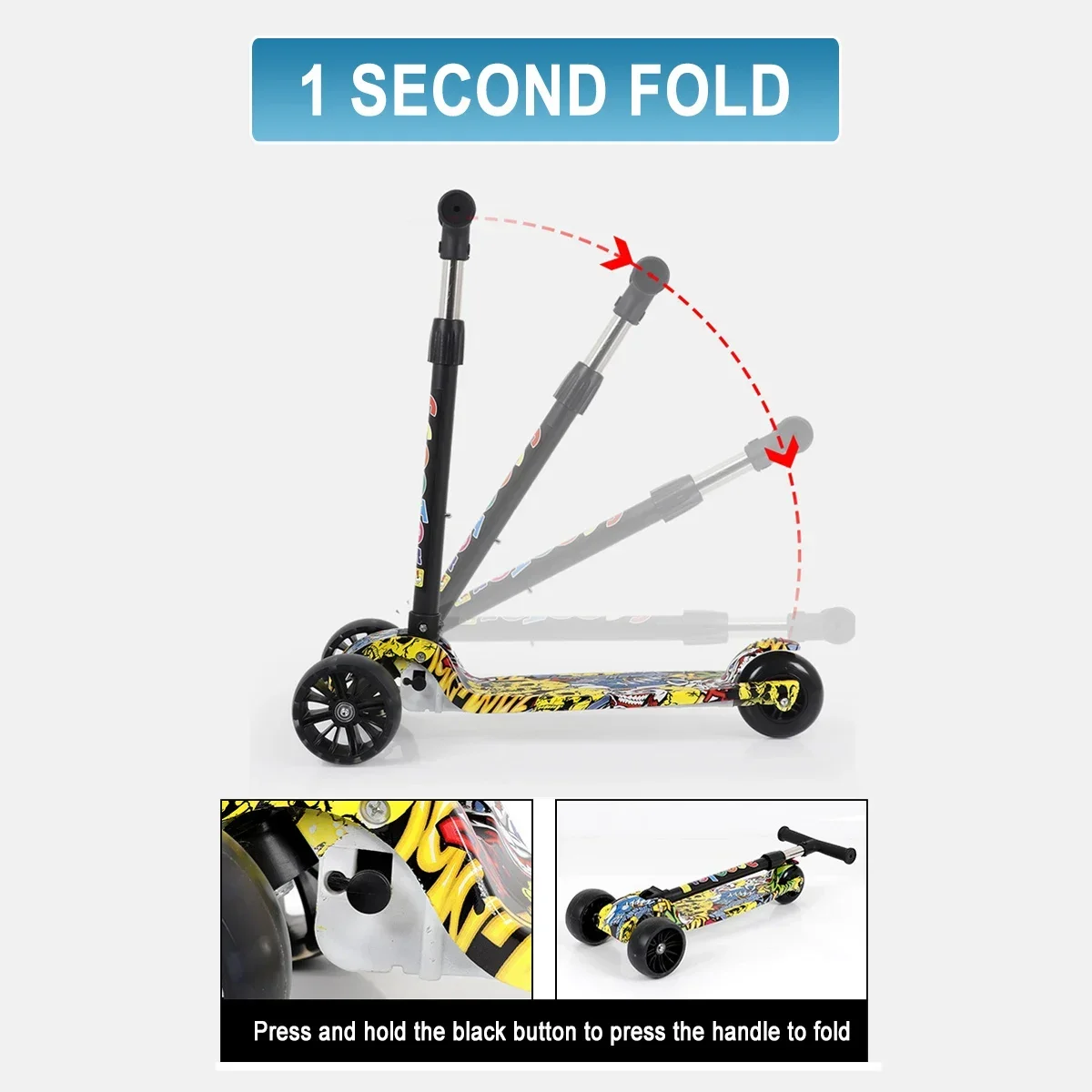 Kids 3-Wheel LED Scooter 3