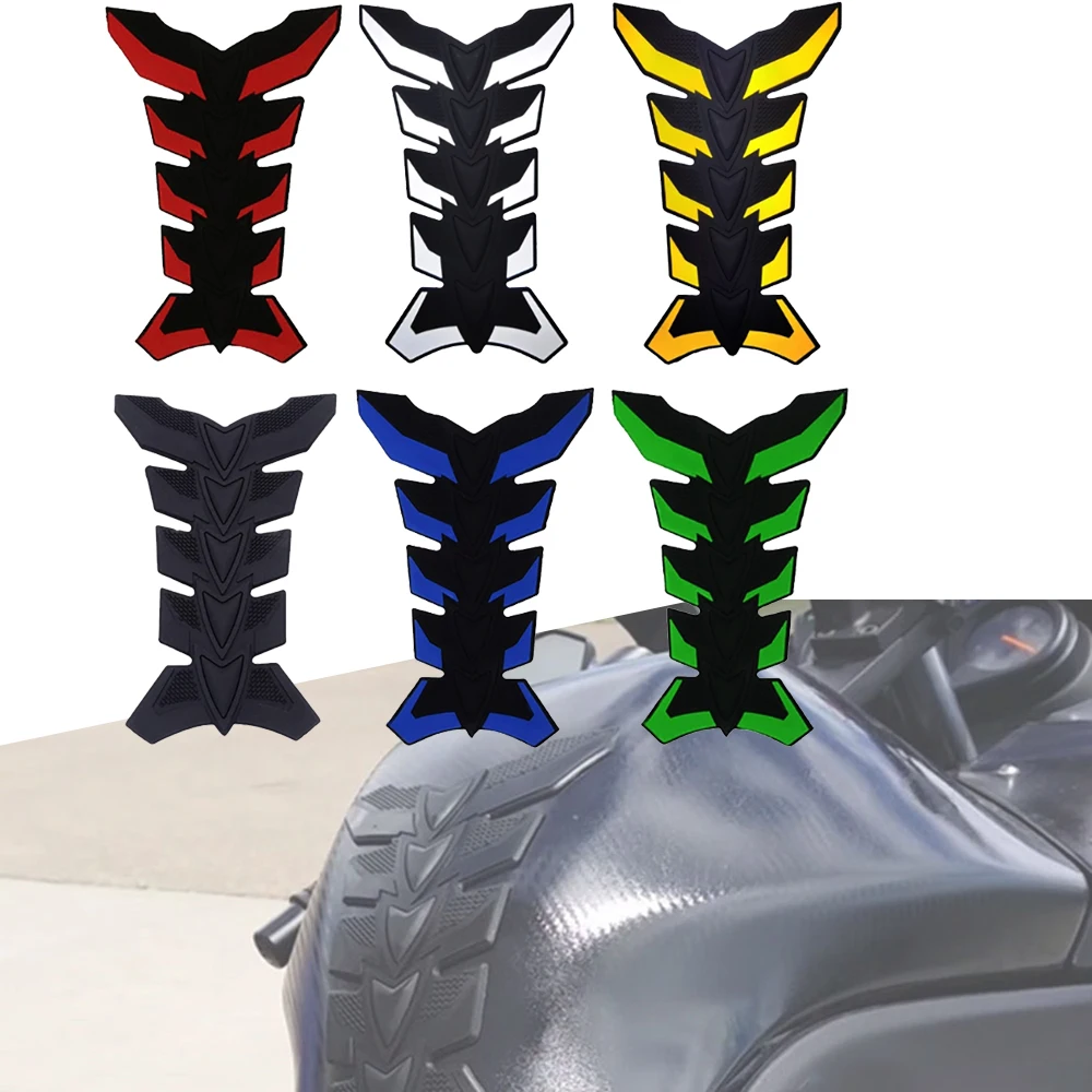 

Motorcycle 3D Fish Bone Rubber Sticker Gas Fuel Tank Pad Protector Cover Decals Universal For Honda Yamaha BMW Kawasaki Suzuki