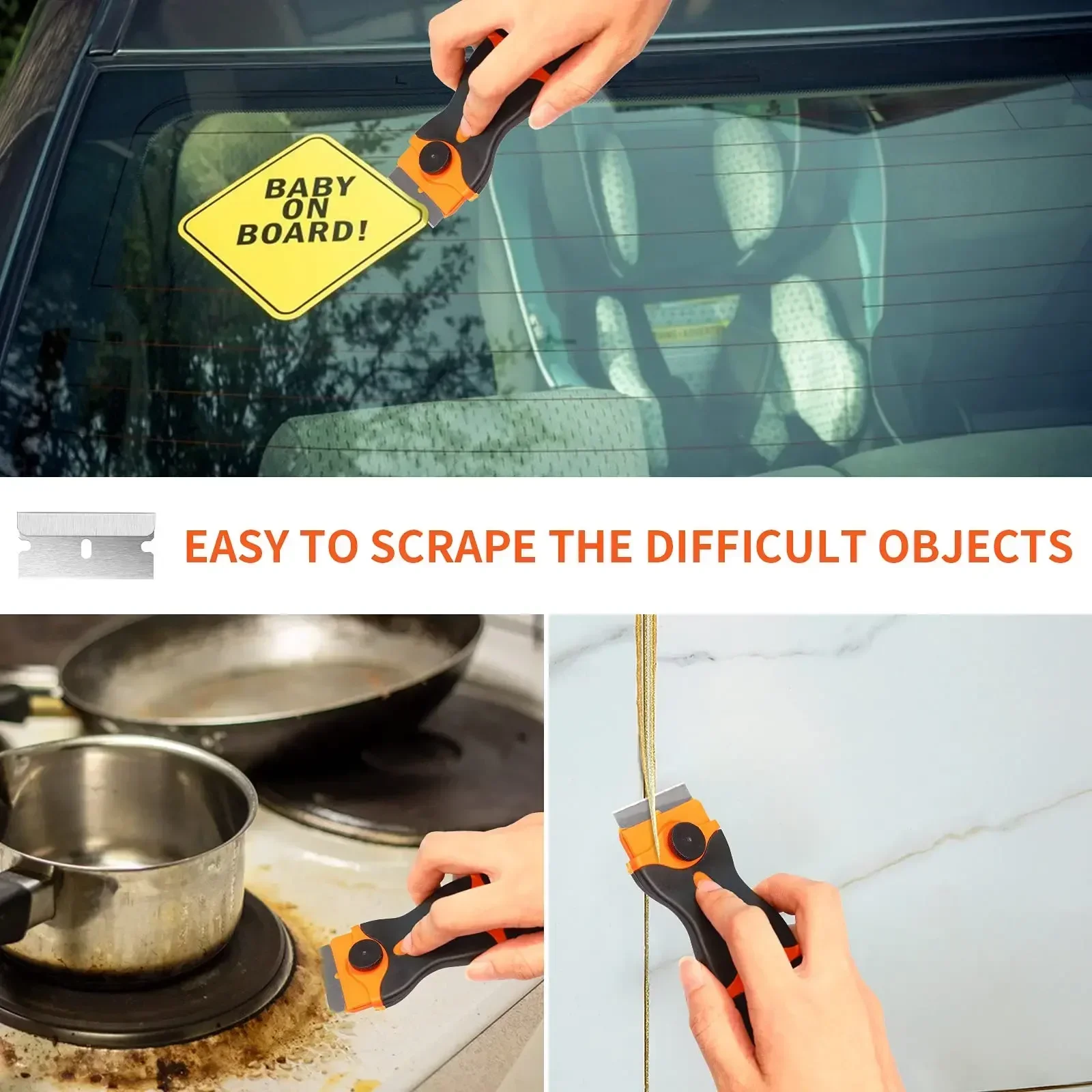 Gaps Window Cleaning Tool Wrap Squeegee Household Glue Ceramic Tools Washing Glass Clean Home Scraper Car Cleaner Accessories