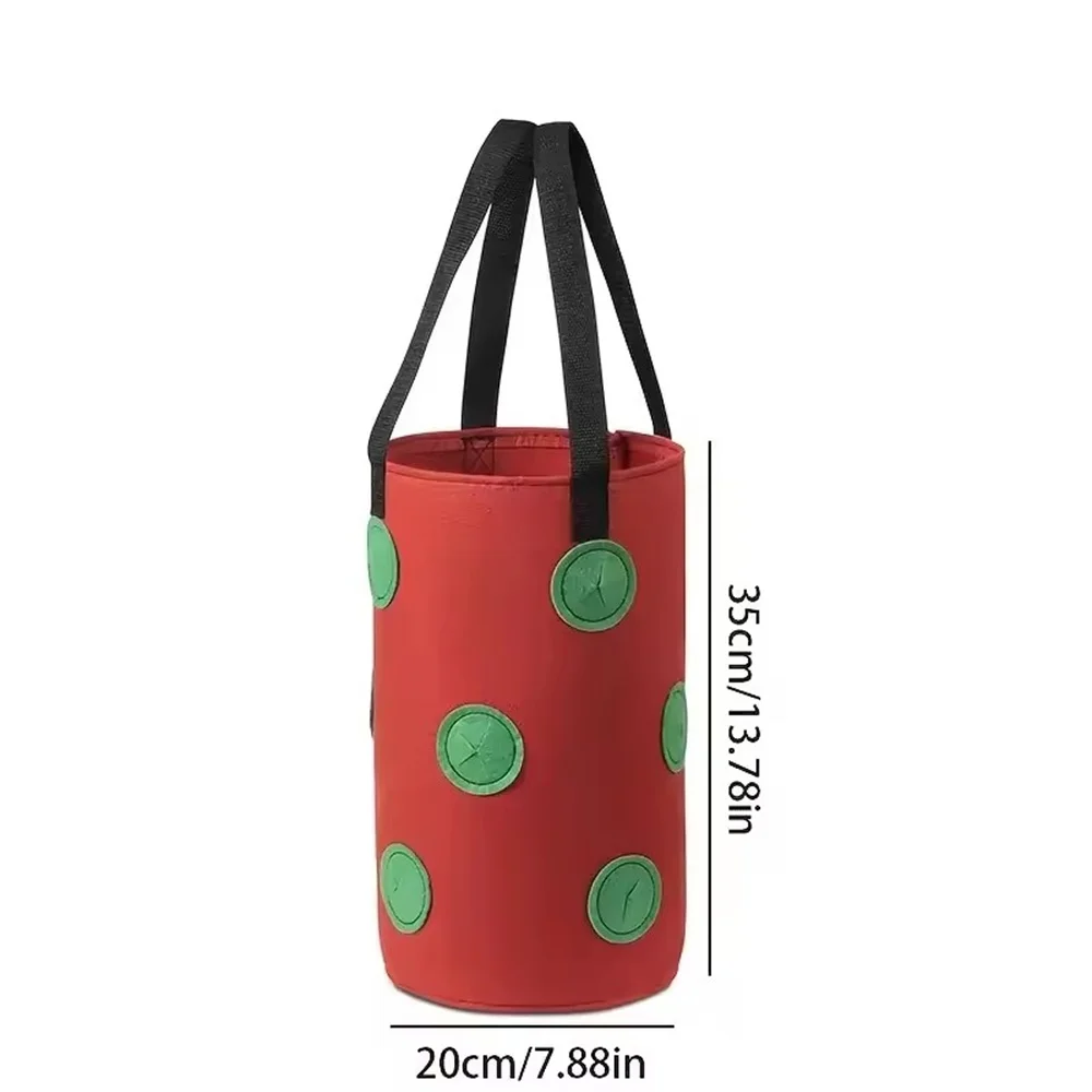 12 Hole Hanging Planting Growth Bag, Non-Woven Flower Pot For Strawberries And Tomatoes, Vertical Garden For Herbs And Flowers