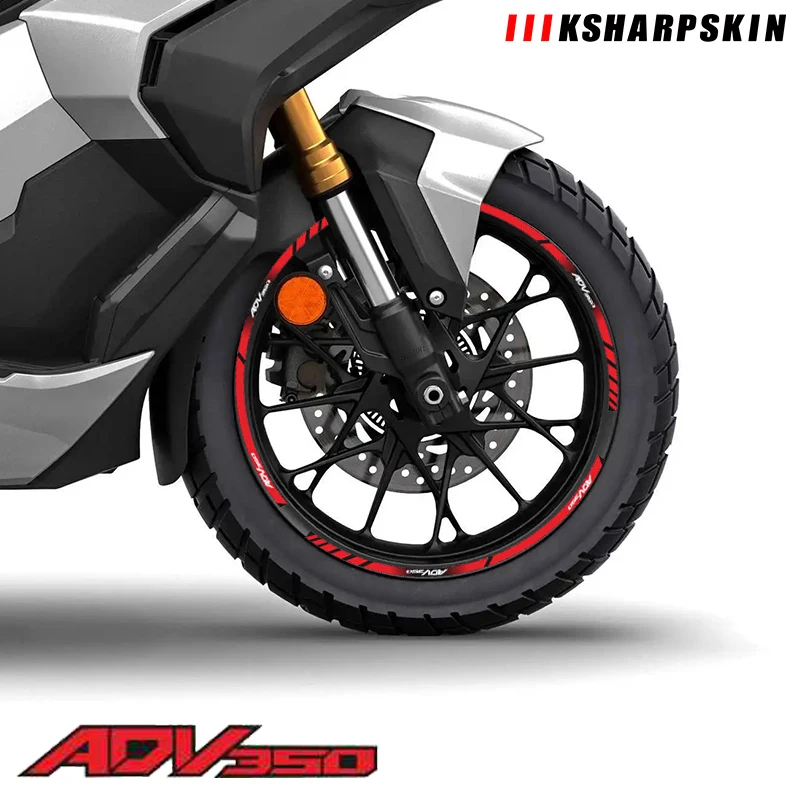 Motorcycle tire inner ring reflective stripe stickers multicolor waterproof decals for ADV350