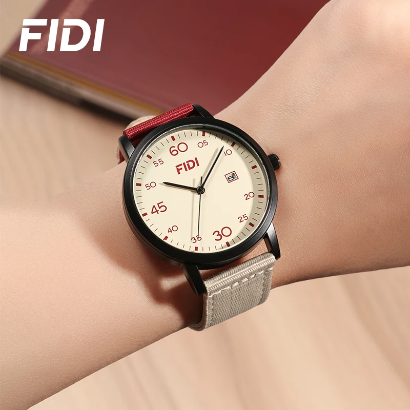 Girls Minimalist Quartz Watch Nylon Strap 3ATM Waterproof Date Casual Student Teen Wristwatch Back to School Gift Montre Fille