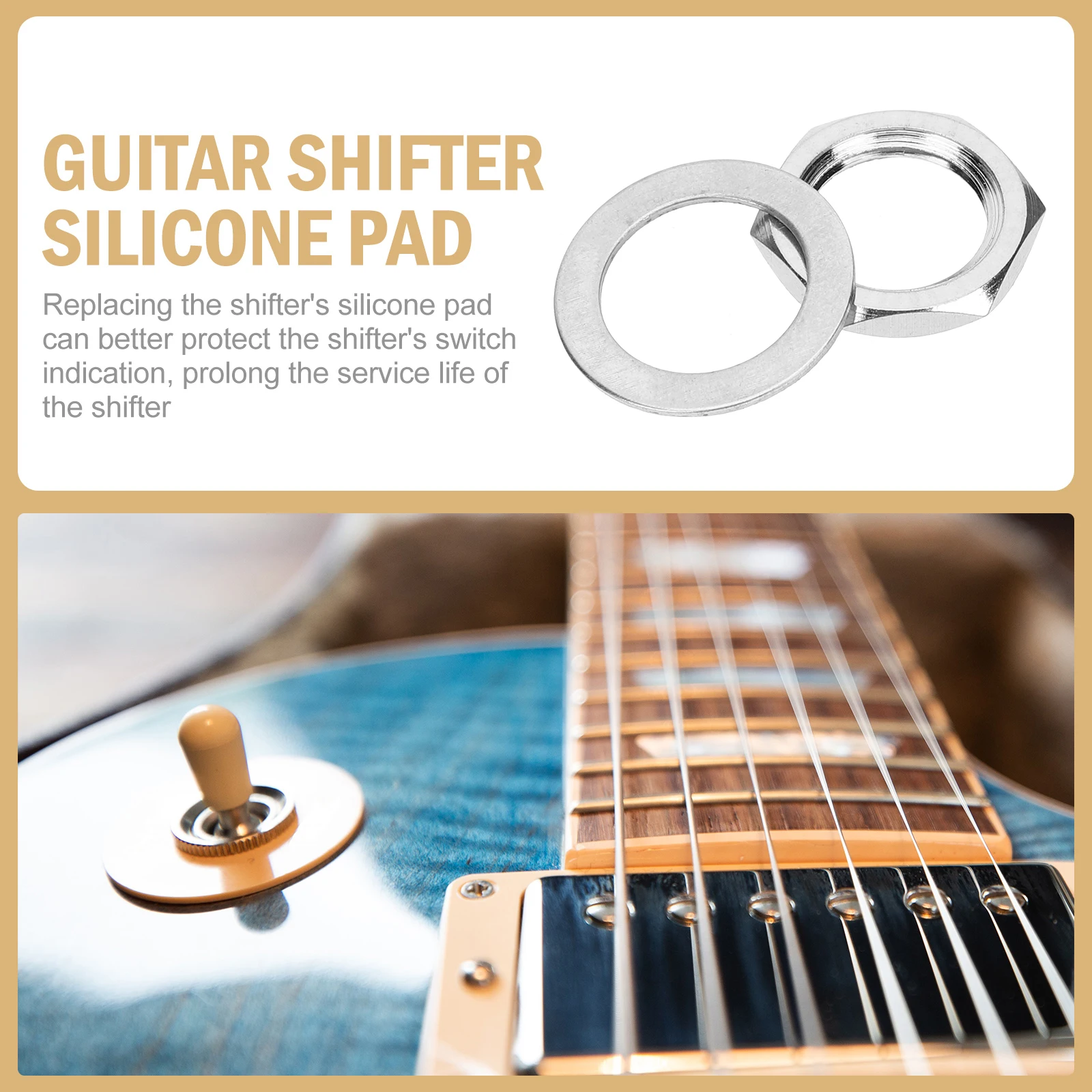 

10 set 10 Sets Silver Part Parts Nut Washers Guitar Parts Guitar Potentiometer Washers Accessory Durable Practical