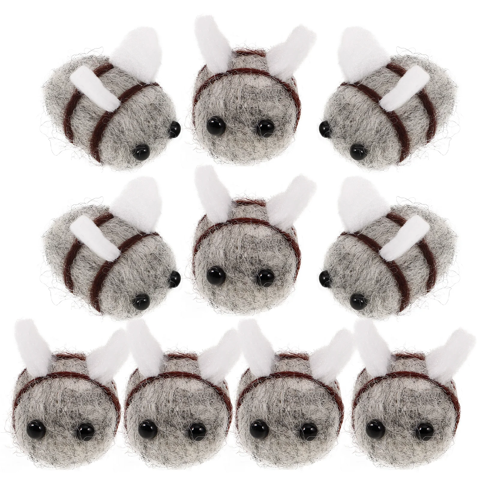 

10pcs Pendant DIY Crafting Felt Animals Charms Bright Tiny Bees Colors Cartoon Bee Felt Charms Decor Accessories