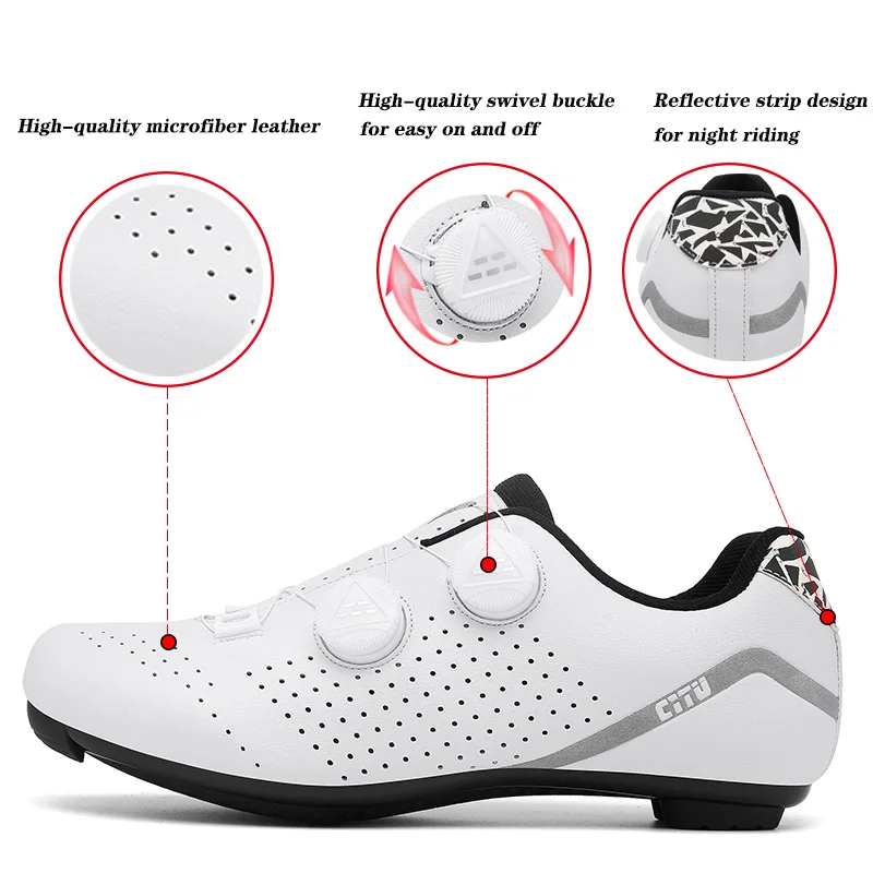 Speed Cycling Sneakers Road Bike Shoes Men Women Sports Route Cycling Shoes Self-locking Racing Bicycle Cleats Shoes for Shimano view 2