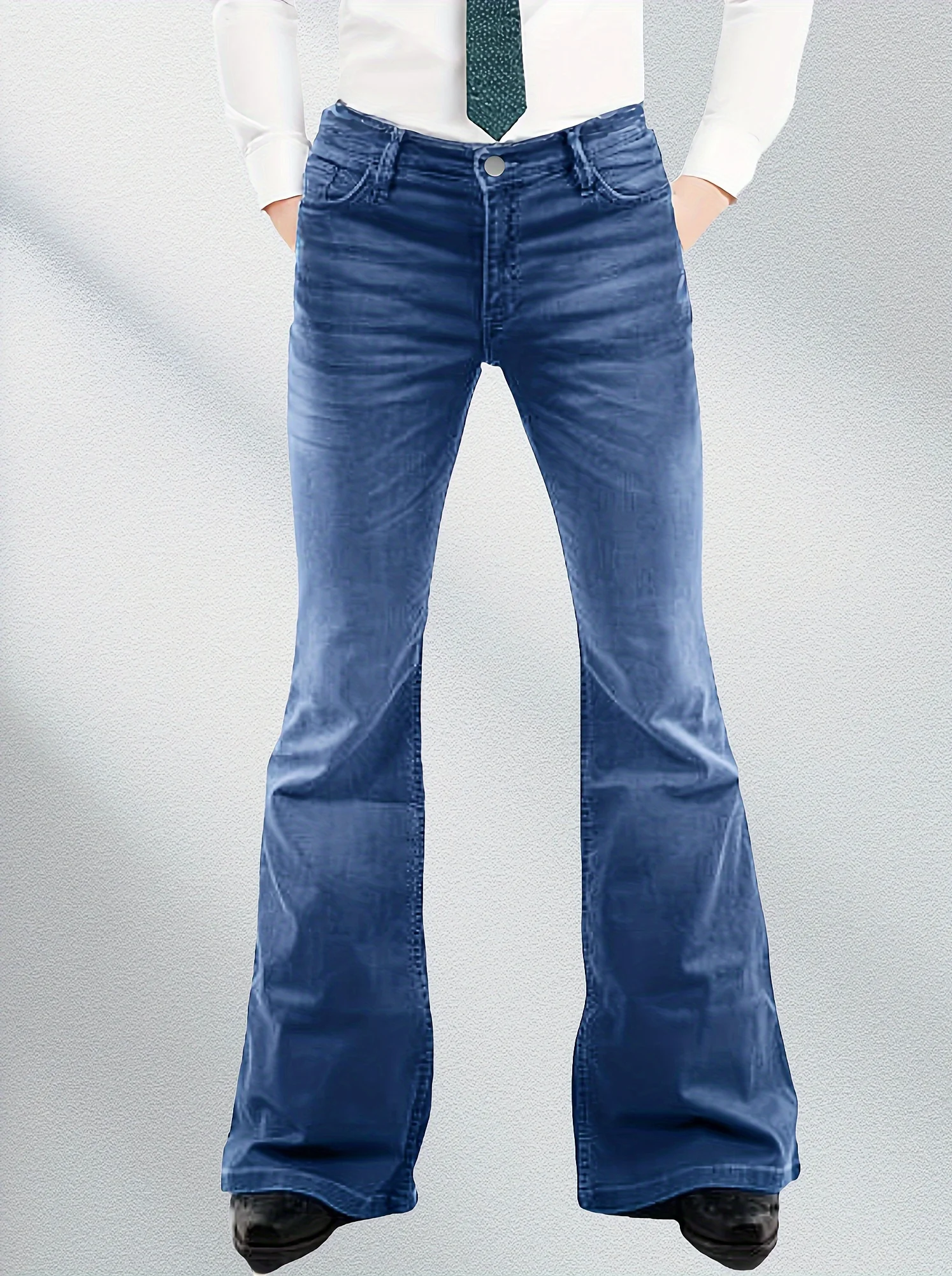 Jeans masculinos vintage lavados, elegantes e casuais