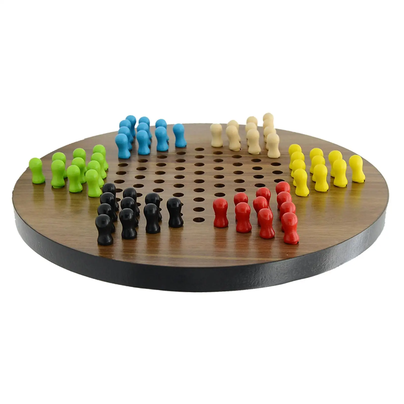 Portable Chinese Checkers with Marbles Educational Learning Toy Classic Strategy