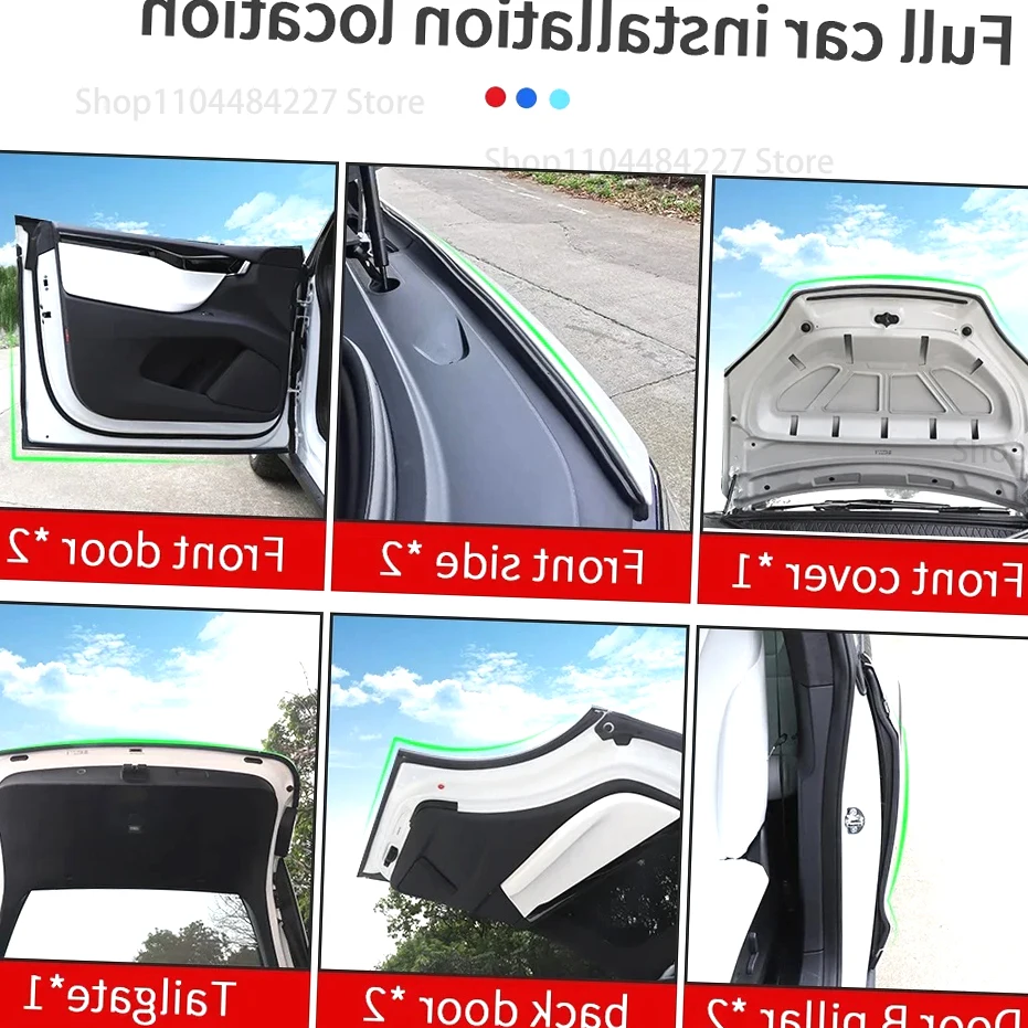 

Door soundproof sealing strip For tesla model X accessories tesla 2018 -2023 2024 model x tesla interior