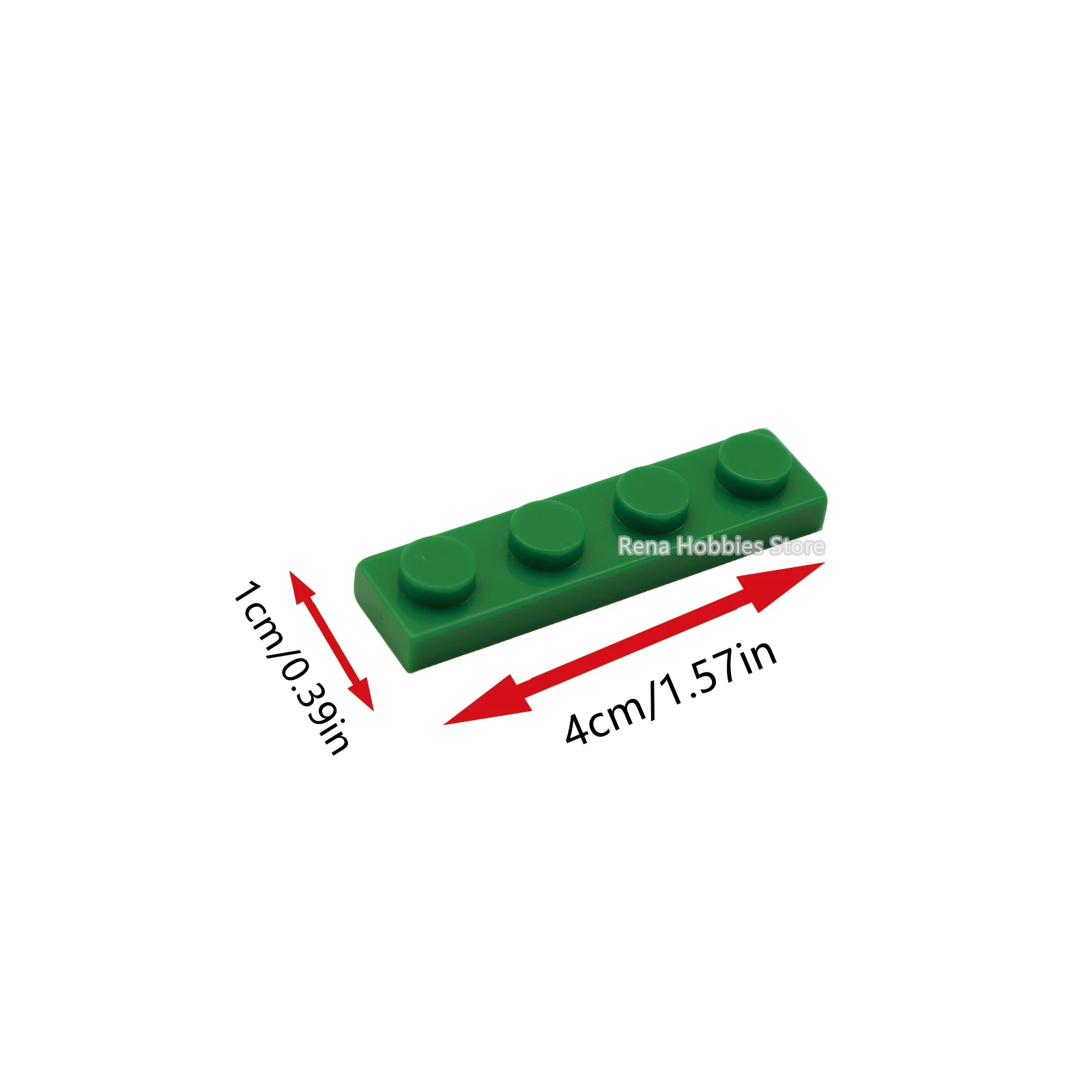 100 Stück 1x4 Noppen Dünne Bausteine 1*4 Noppen DIY Bausteine Lehrreich Kreativ Größe Kompatibel mit 3710 Spielzeugen – Detail 5