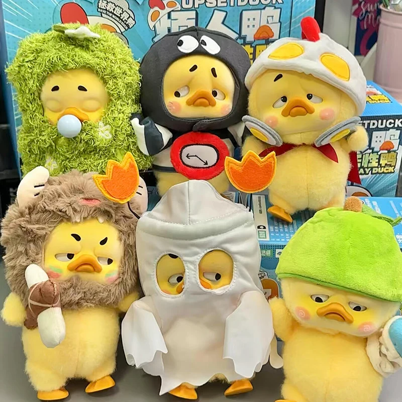 Plush Blind Box Upsetduck V3 Upset Duck Born This Way Duck Vinyl Plush Mystery Box Action Figure Cute Anime Doll Children Gift