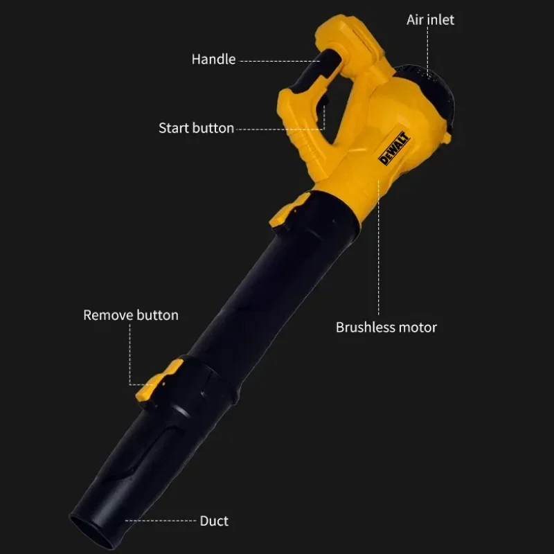 DEWALT 38000RPM Cordless Air Blower Brushless Handheld Leaf jet Turbo Blower  Power Tool For 20V Battery