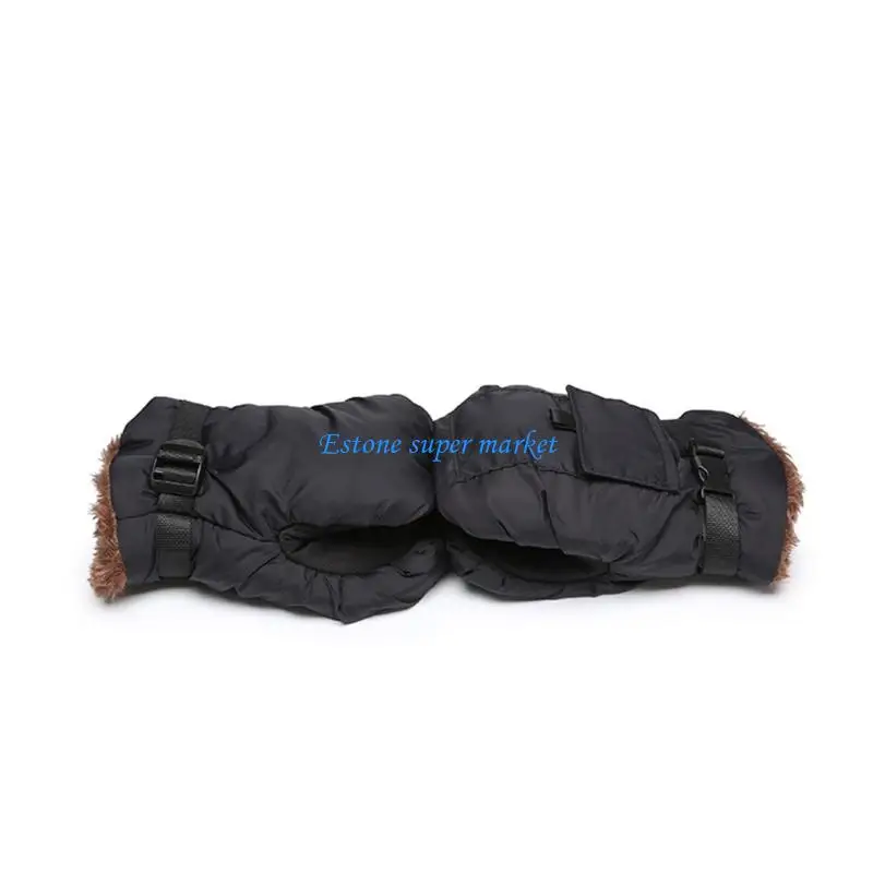 090B Plush Strollers Mitts for Parents Infants Baby Carriages Pram Cart Handmuffs