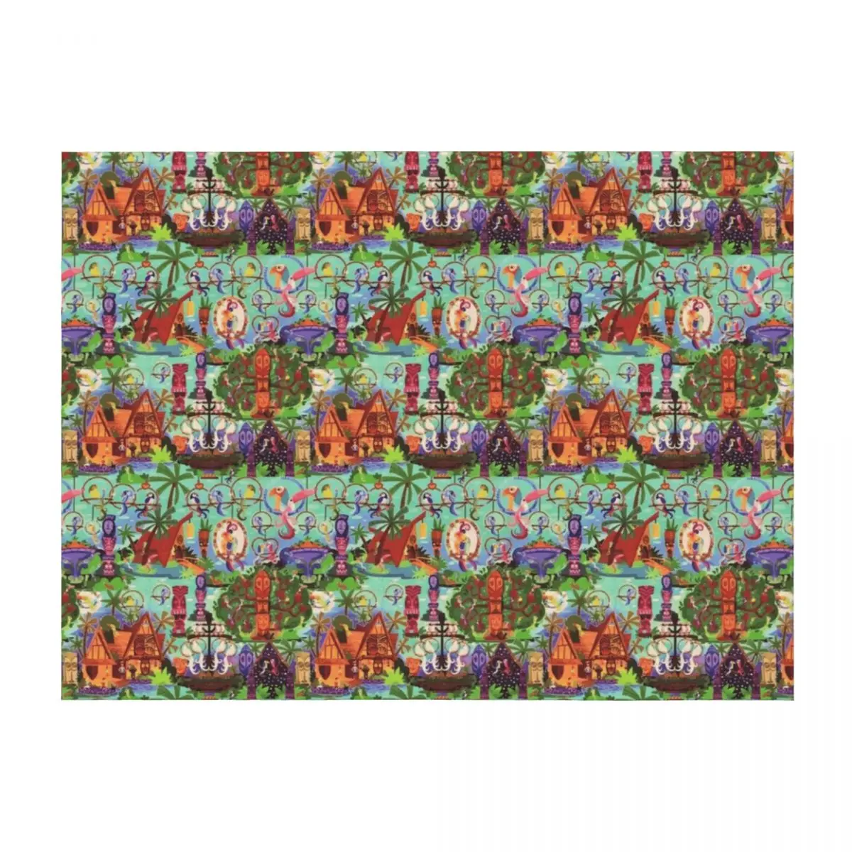 

The ORIGINAL Enchanted Tiki Room Collage Throw Blanket sofa bed Kid'S Cute warm for winter Blankets