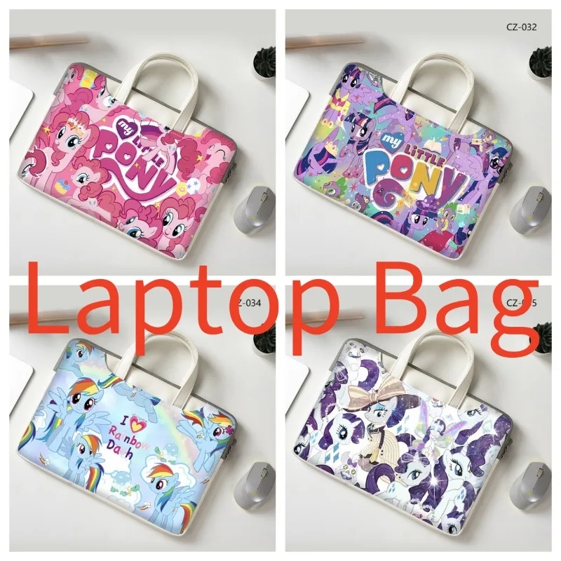 

Miniso Anime Peripheral My Little Pony Laptop Bag Suitable for Huawei 14inch Apple Mac 13.3 Waterproof HP 15.6 Cute Handbag Gift