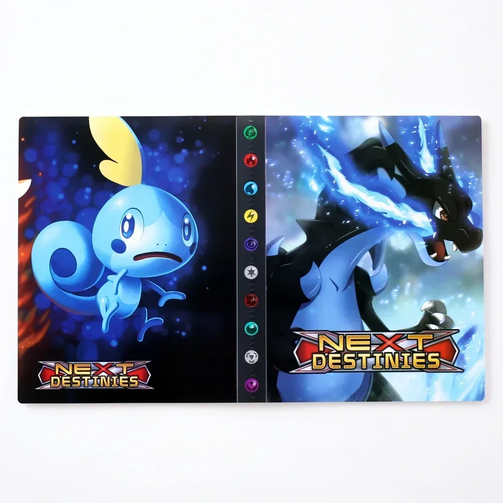 Charizard Anime Card Protector, Livro de Cartas, Mapa, Carta, Titular Mewtwo, Coleções Binder, Pasta, Notebook Gift, 240pcs