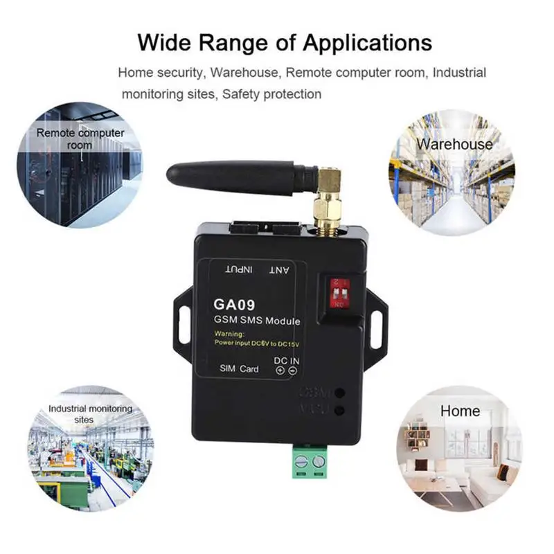 GA09 Mini 8 canali sistema di allarme GSM allarme di sicurezza Wireless allarmi per chiamate telefoniche SMS per la sicurezza domestica DC 6V