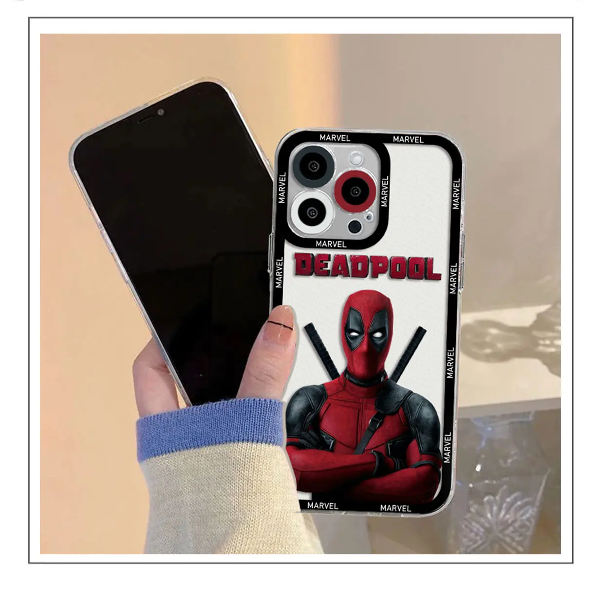 Marvel Deadpool Clear Case For Samsung A73 A72 A71 A53 A52 A51 A50 A42 A32 A30 A23 A22 A13 A12 A11 A35 A55 5G