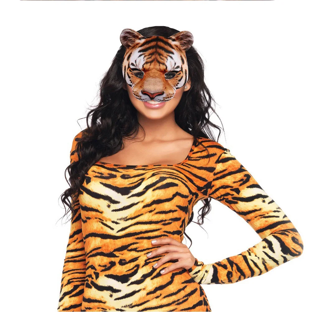 

Tiger Mask Party Prop Masquerade Cosplay Animal Props Halloween Costumes Make up