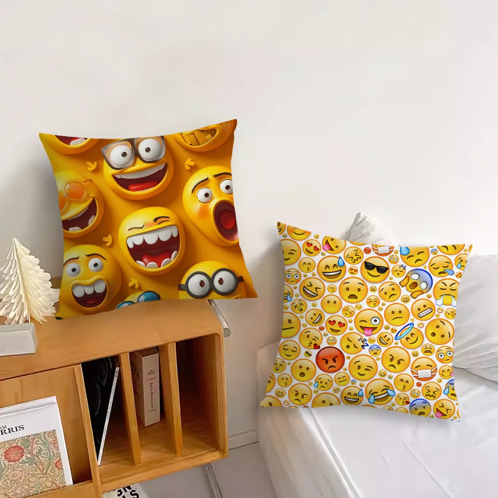 Artistic Smile Funny Pattern Pillow Case Sofa Living Room Headboard Bedroom Backrest Cushion Square Cushion Nap Time