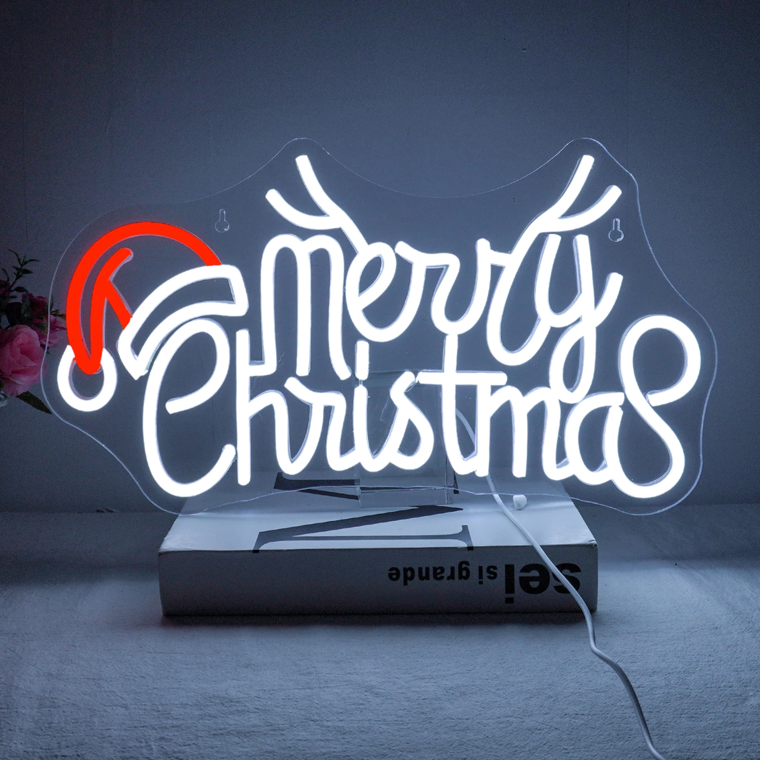 

Merry Christmas Neon Sign Led Lights Xmas Room Decoration For Home Party Bedroom Bar Shop Dimmable USB Lamp Wall Decor Art Signs