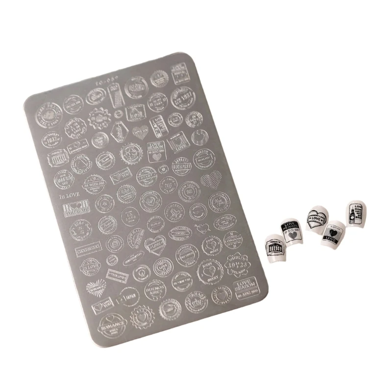 Reusable Art Stamping Plate with Mail Pattern Graphics Tool
