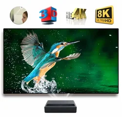 2026 NEW 130 Inch ALR CLR UST PET Crystal Ambient Light Rejecting Fixed Frame Projection Screen for Ultra Short Throw Projector