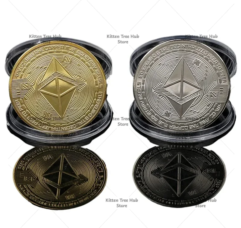 Creative Ethereum Coin Ethereum Art Collection Physical Commemorative Coin Collectibles