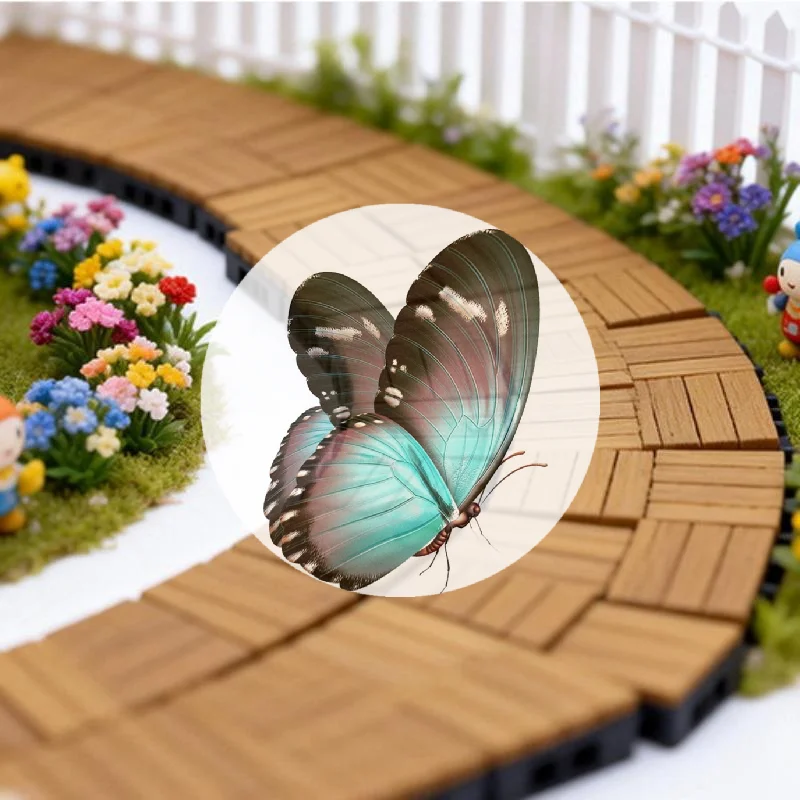 1/4Pcs 1:12 Dollhouse Flooring Simulation Outdoor Floor Bricks Miniature Modular Anti Corrosion Floor Mini Model Furniture Decor