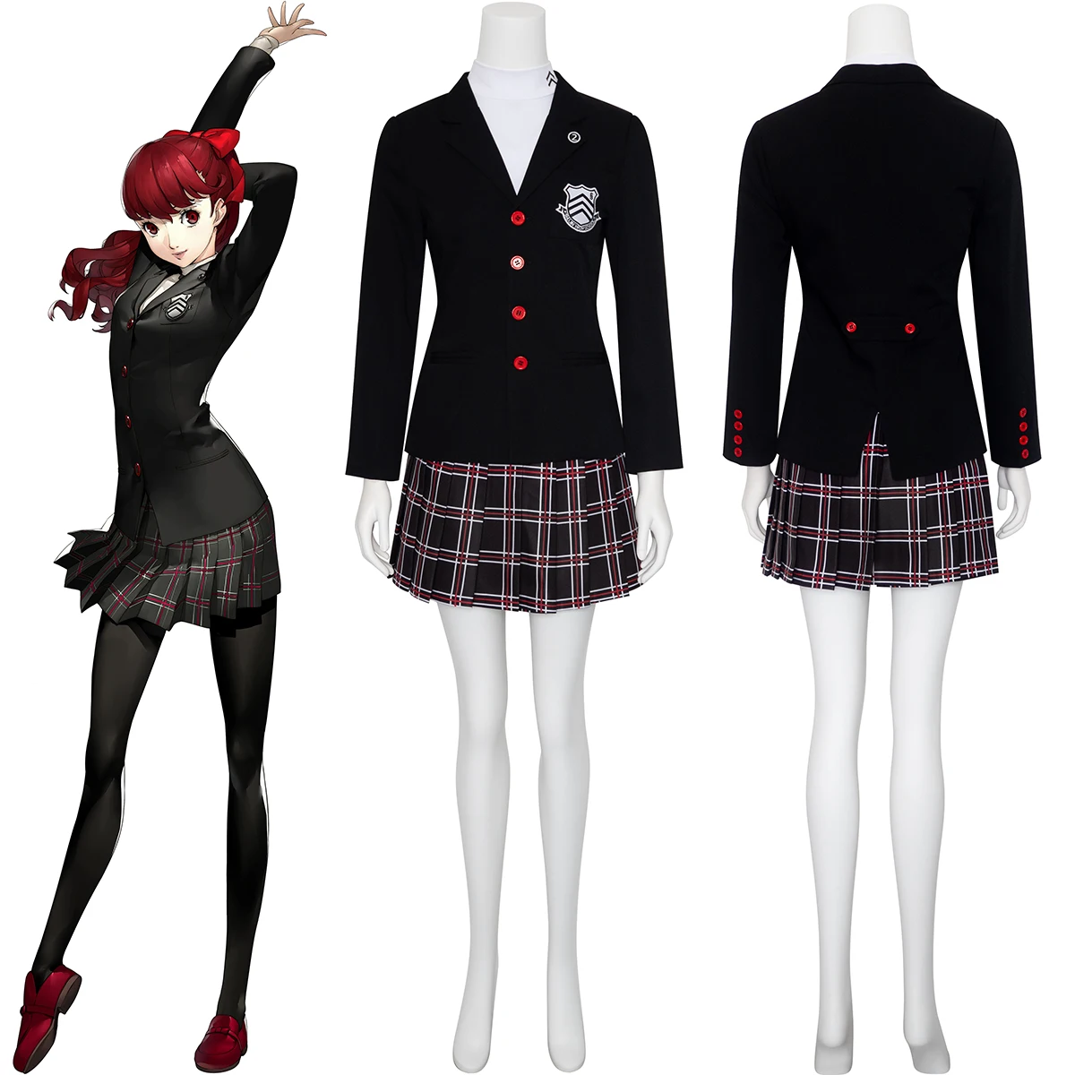 

Sumire Yoshizawa Kasumi Yoshizawa Cosplay Costume Shujin Academy School Uniform Outfit Dress