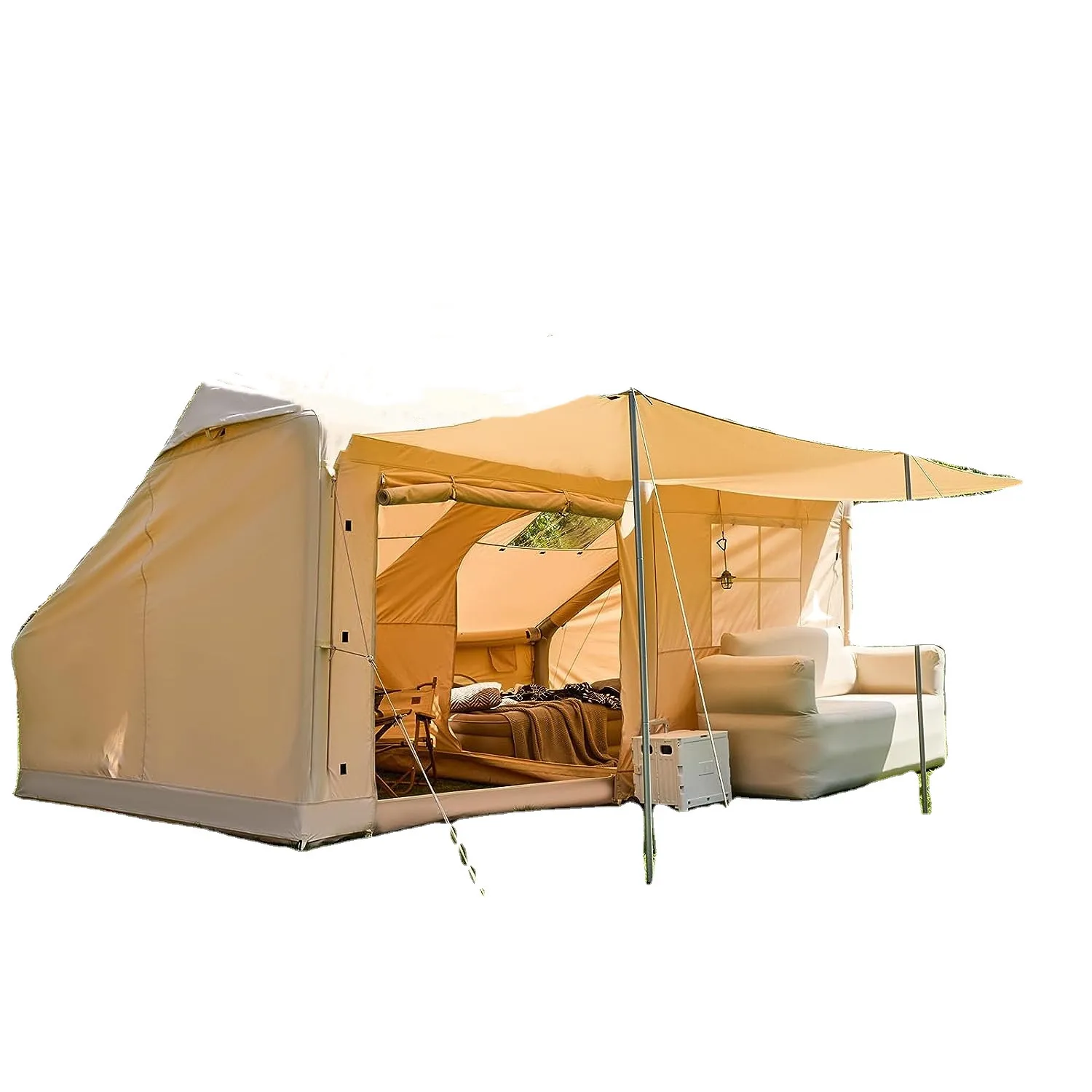 

Hot sale! One Room One Hall Inflatable Air House Tent for Family Outdoor Camping Inflatable Cabin Tent With Two Rooms