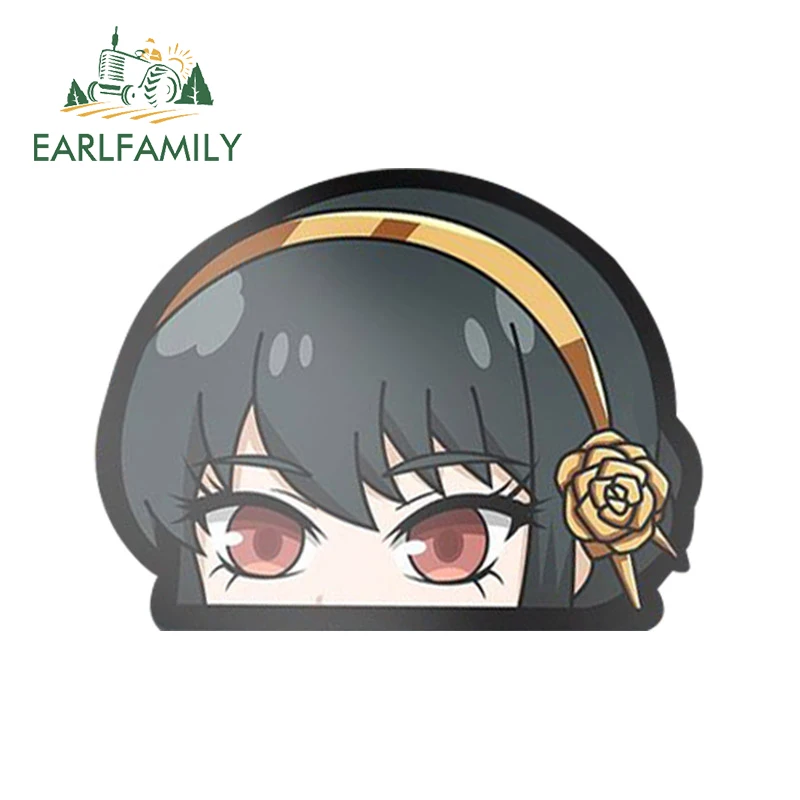 EARLFAMILY 13 سنتيمتر x 9.8 سنتيمتر ل لطيف أنيمي Peeker سيارة ملصق مضحك انسداد خدش ملصق مائي المألوف سباق الانجراف اكسسوارات