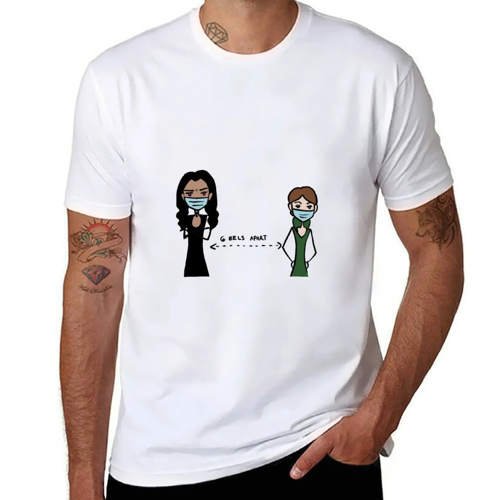 

6 Eels Apart T-Shirt t shirt men 100% cotton luxury brand t shirts for man pack cotton T-Shirt