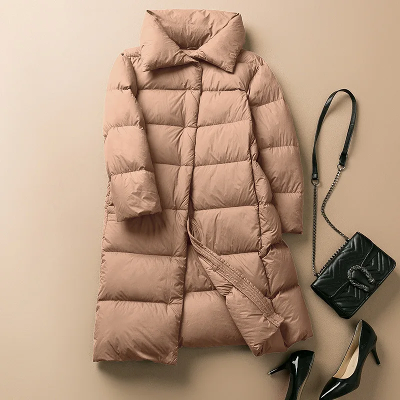 2023 Herbst Winter Frauen Overs ize Daunen mantel dicke weiße Enten Daunen jacke weiblich lässig locker lange warme Puffer Parkas Out wears