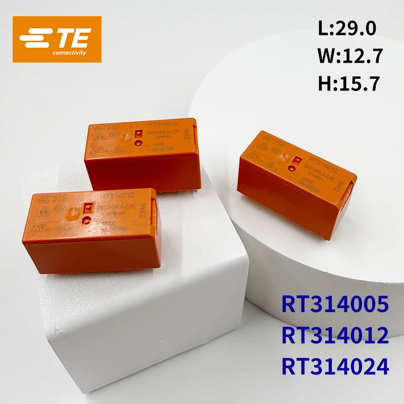 

10Pcs New TE Relay RT314005 RT314012 RT314024 16A250VAC 8PIN 5V 12V 24V Power Relay