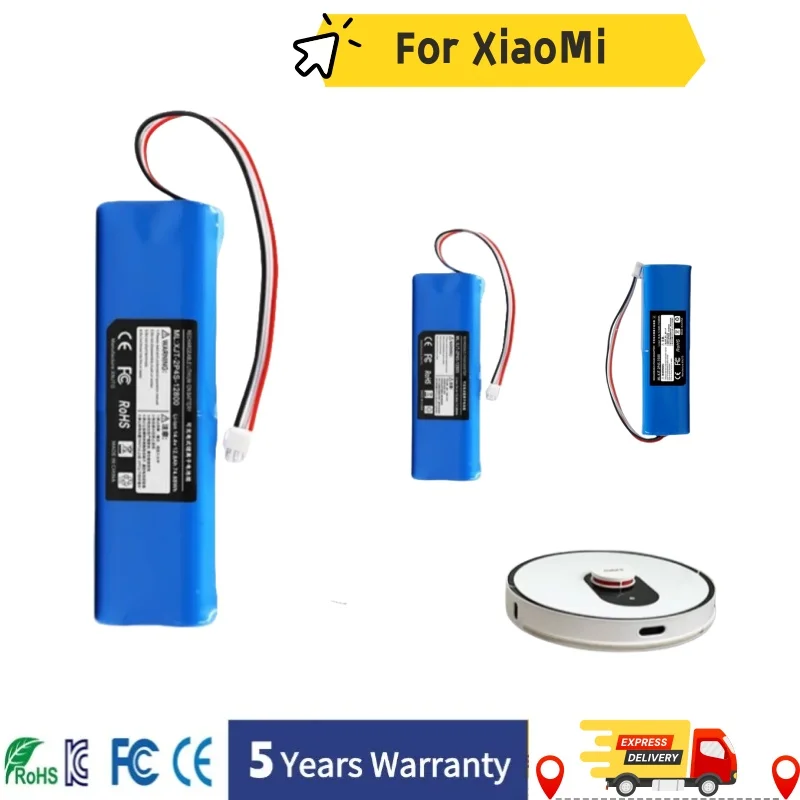

☻New 5200-12800mAh For XiaoMi Lydsto R1 Roidmi Eve Plus Viomi S9 Robot Vacuum Cleaner Battery Pack Capacity Accessories♋︎ Part