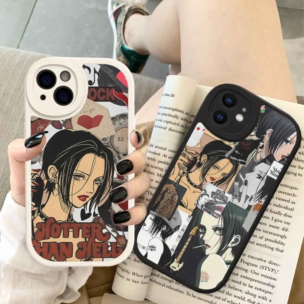 Nana Osaki Anime Phone Case Hard Leather For iPhone 14 13 12 Mini 11 14 Pro Max Xs X Xr 7 8 Plus Fundas