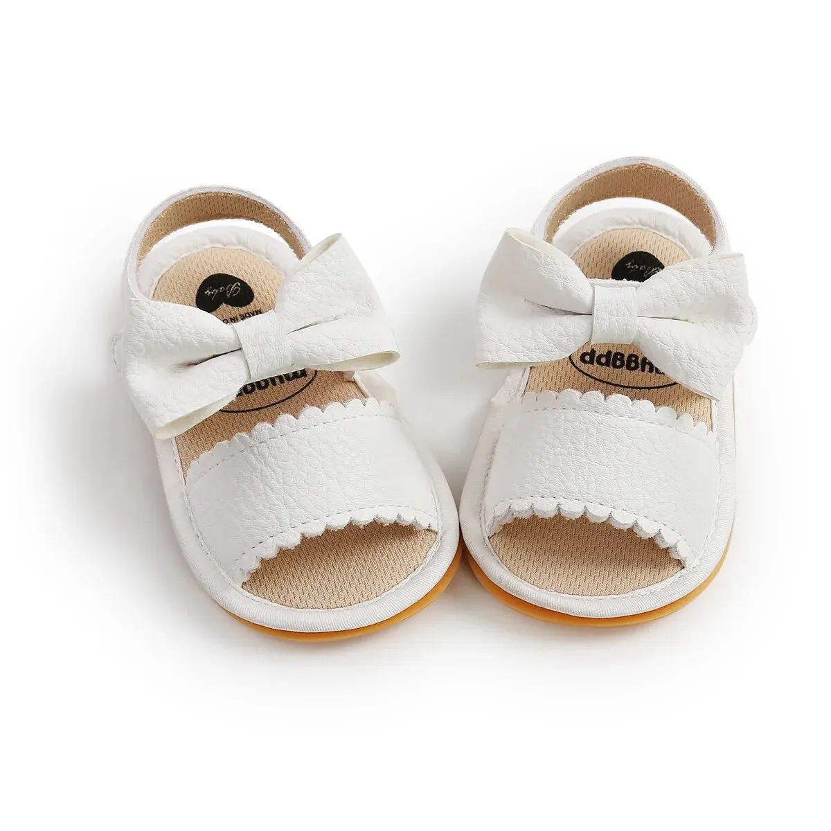 Sapatos de bebê Meckior, Baby Sandals, Sola de borracha macia, Bowknot antiderrapante, Crib First Walker, Meninos e meninas, Verão