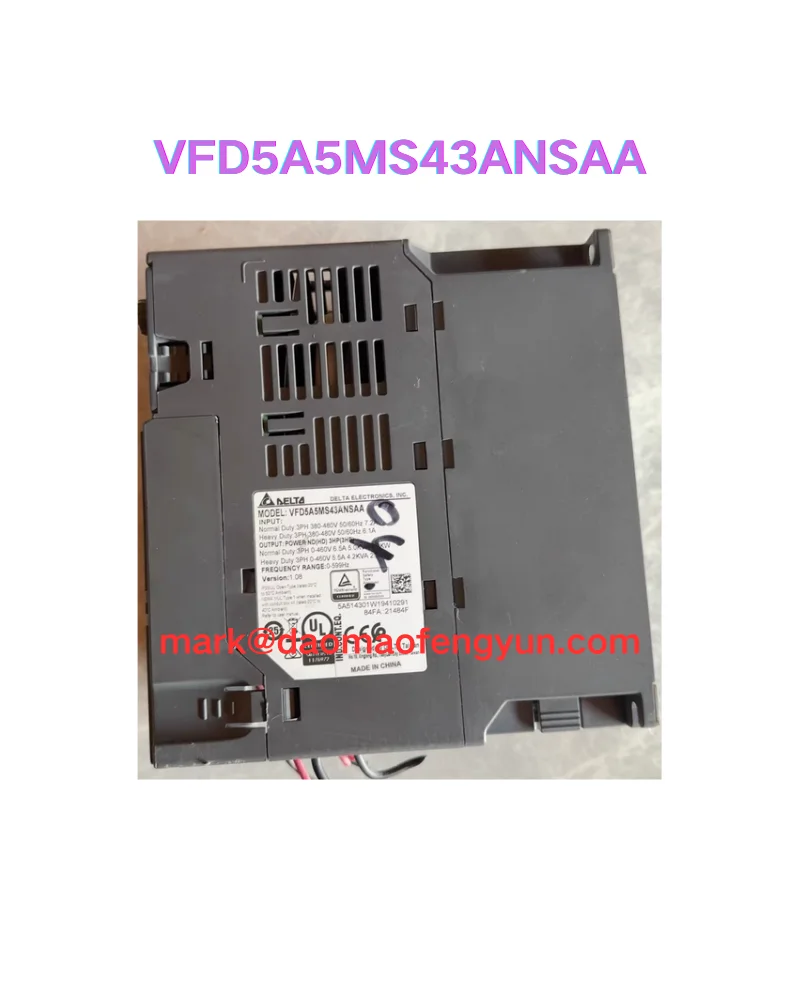 

VFD5A5MS43ANSAA Used ms300 series, 380v2. 2kw inverter tested OK