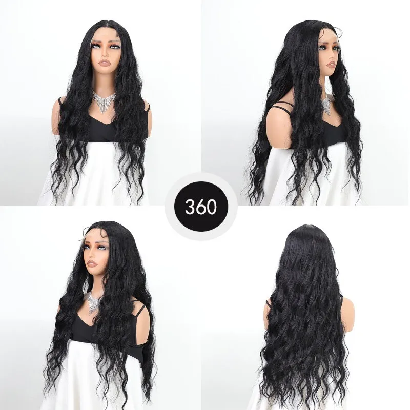 

Ladies Full Lace Wig Long Curly Black Wig Women's Synthetic Wig