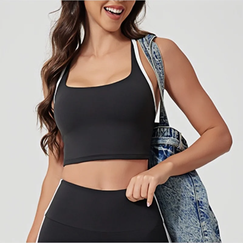 

Seamless Yoga Bra Backless Skin-friendly Nude Backless Adjustable Shoulder Strap Sports Bra Running Fitness Yoga Underwear Women