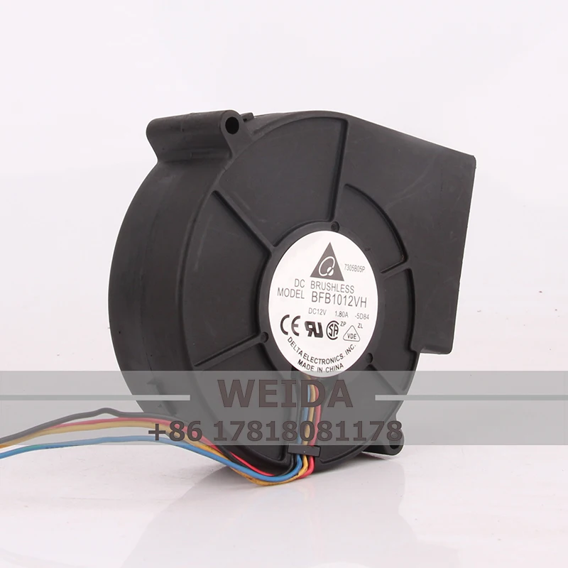 BFB1012VH 9.7cm 97mm Blower Fan 97x94x33mm DC12V 1.80A 4500rpm High Speed Centrifugal Turbine Cooling Fan for Server Cabinets