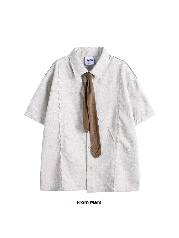 

Loose Fit ort Sve Pure Color Patterned irt for Men And Women by from Summer Youth Trend Regular Thin