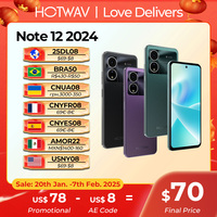 HOTWAV Note 12 2024 Smartphone 6.8'' Large Display Android 14 OS 16(6+10)GB 128GB Mobile Phone 48MP 5160mAh Ultra-Thin Cellphone