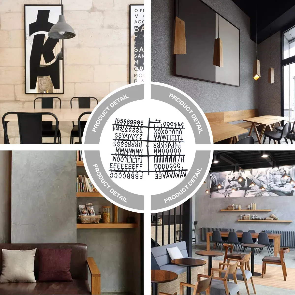 Kit di Lettere in Plastica con 160 Caratteri Neri, Numeri e Simboli Speciali per Lavagna in Feltro, Espositore Decorativo