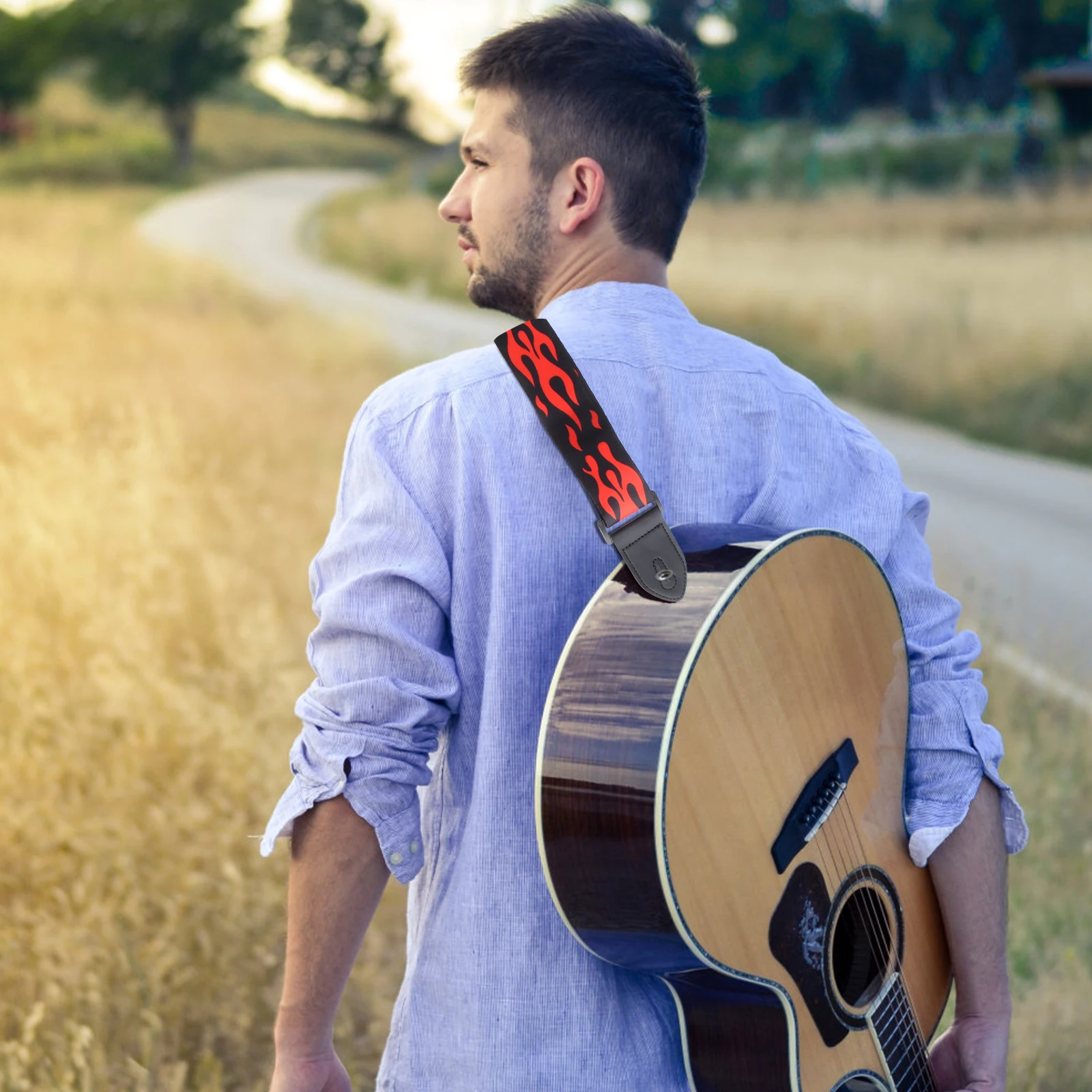 

Guitar Strap Durable Ends Wide 2 Inch Electric Bass Comfort Vibrant Colors High Quality Adjustable Fits All