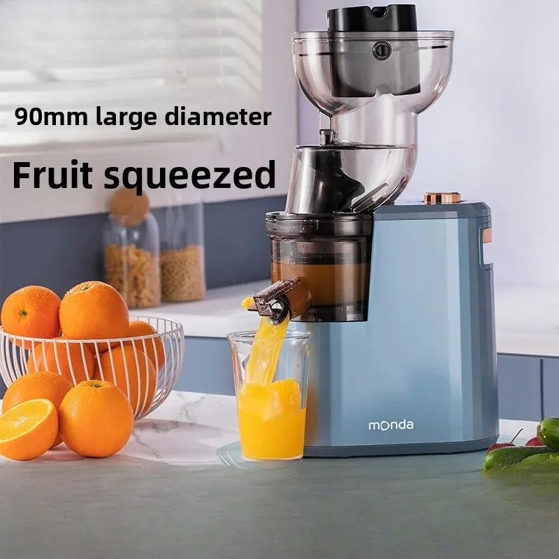 Household Slow Juicer Large Caliber Juice Extractor Pulp Separation Machine with Juice Cup
