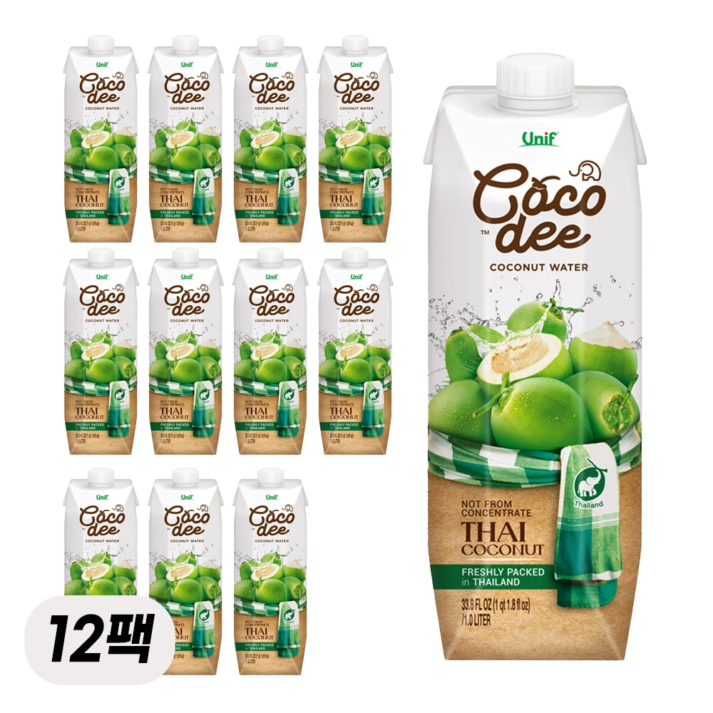 (Han Gainjuice) Unif Cocodi Kokoswasser 1 l, 12 Stück