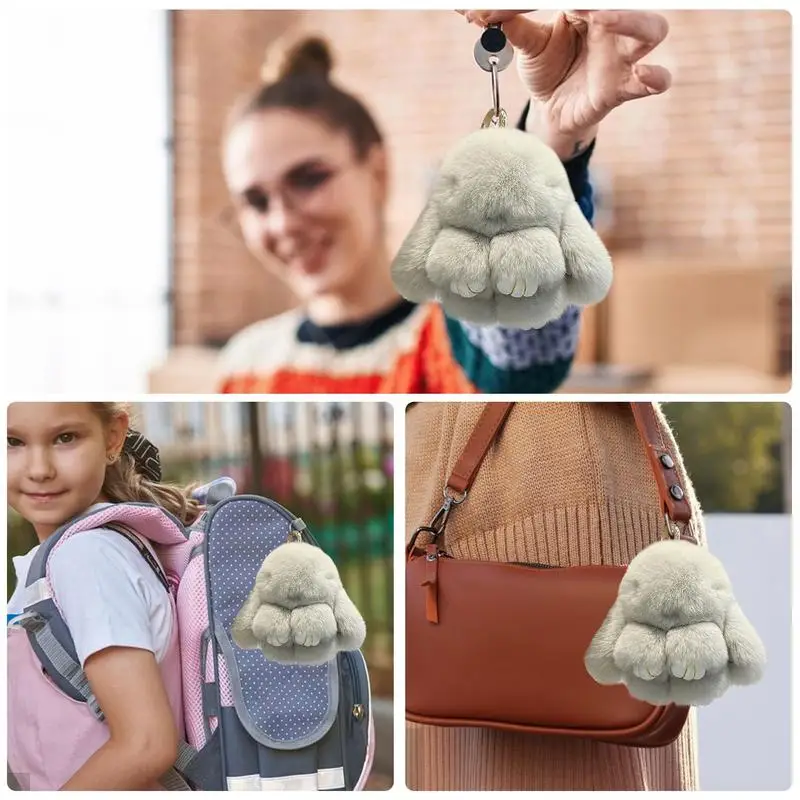 Peluches de animais macios para mochilas pingente de pelúcia para sacola coelho dos desenhos animados chaveiro charme bonito saco portátil acessório