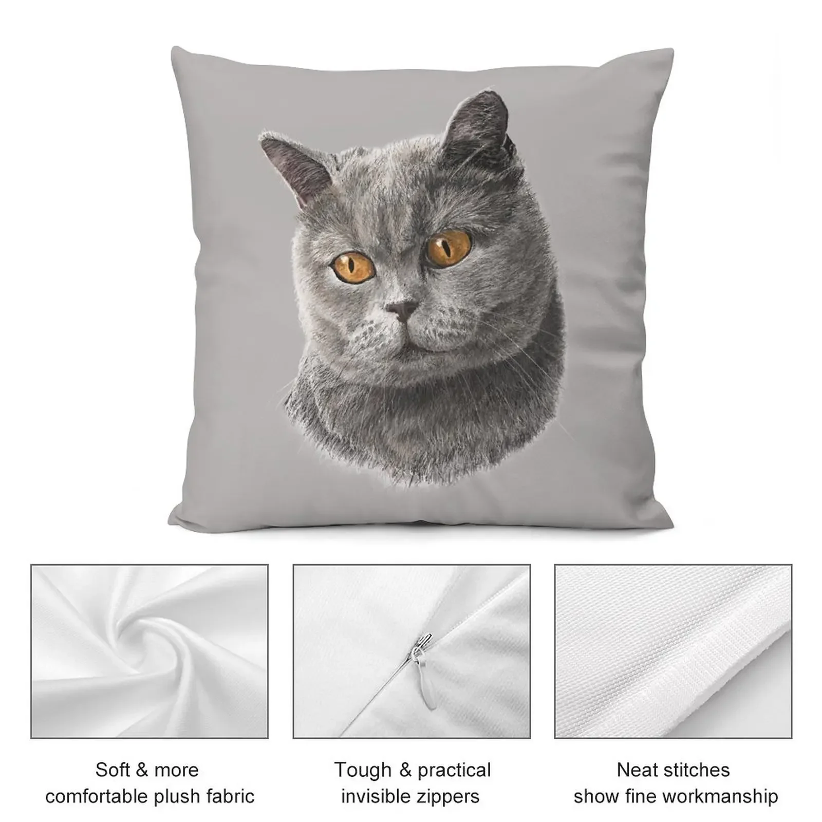 British Short-haired Cat Throw Pillow New year Pillowcases pillow